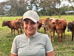 Sandra Valero, manager of La Catira dairy company in the Orinoquia region’s Meta department