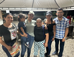 Young dairy farmer, Juan Sebastian Piñeros, together with members of the Cofegan Cooperative women’s group