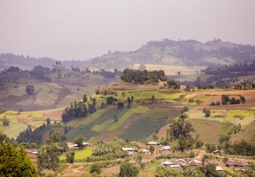 Mountains, farms, and houses in the highlands of Ethiopia. Photo: Wollwerth Imagery / Adobe Stock
