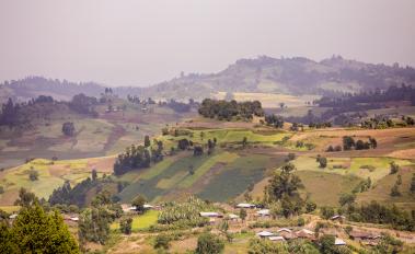 Mountains, farms, and houses in the highlands of Ethiopia. Photo: Wollwerth Imagery / Adobe Stock